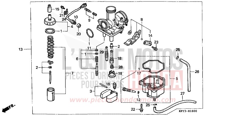 CARBURATEUR de City Fly FLASH RED (R119E) 1998